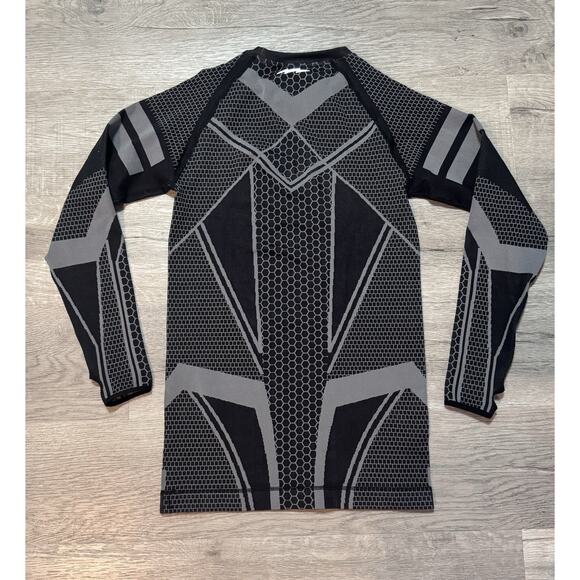 SuperX NWT Long Sleeve L Compression Shirt Black Gray Performance - Picture 5 of 7